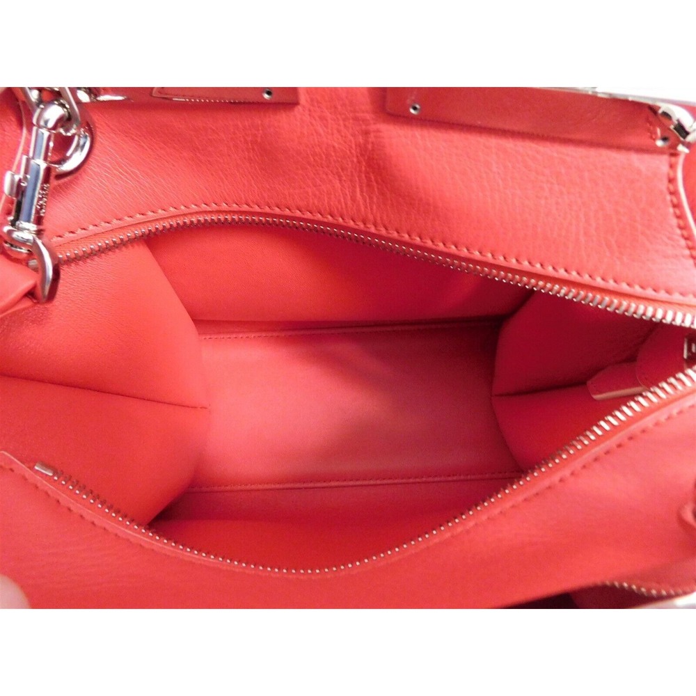 Fendi 3‎ Jours Red Leather Mini Tote Crossbody Bag Italy - Picture 9 of 9